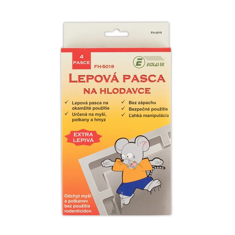 Lepová pasca na hlodavce - plastová malá FH-5019