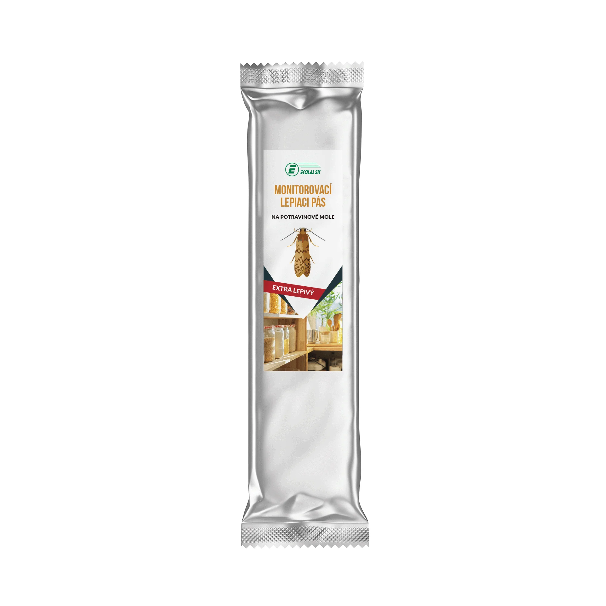 Monitorovací lepiaci pás na potravinové mole